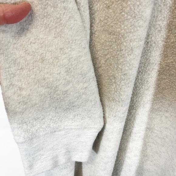 Soft Surroundings Fleece Mock Neck Tunic Top Cream 1/4 Button Up Cotton Size M - Picture 4 of 6